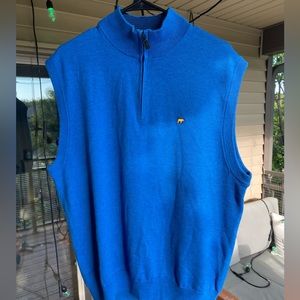 Jack Nicklaus Golden Bear 1/4 Zip Golf Sweater Vest Mens large Blue